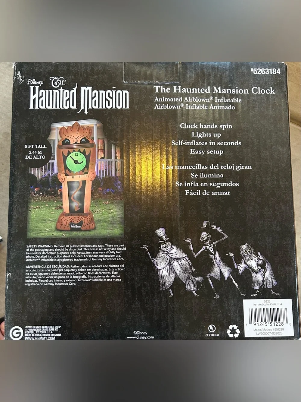 New Disney’s The Haunted Mansion Inflatable Clock